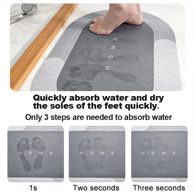 Alfombra de baño antideslizante súper absorbente, alfombra de baño de secado rápido, alfombra para ducha, alfombrillas para puerta de entrada de cocina, alfombrilla para el suelo del hogar