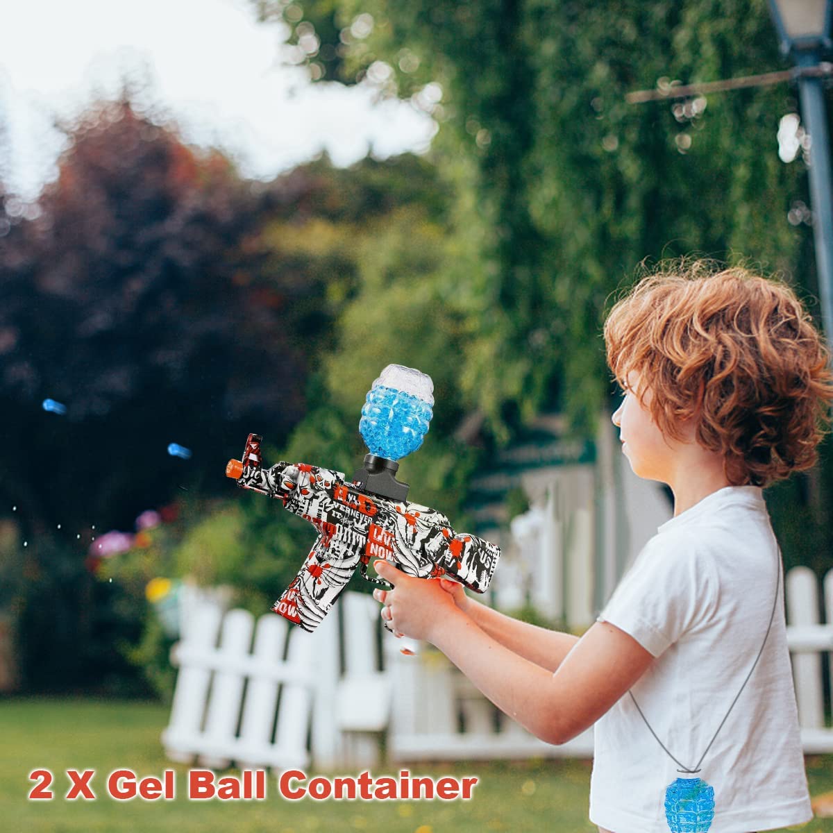 Pistola de chorro de Gel eléctrica AK47, pistola de juguete, pistola de Bola De Agua automática con 15000 hidrogel, pistolas de juego de tiro al aire libre para regalo de niños