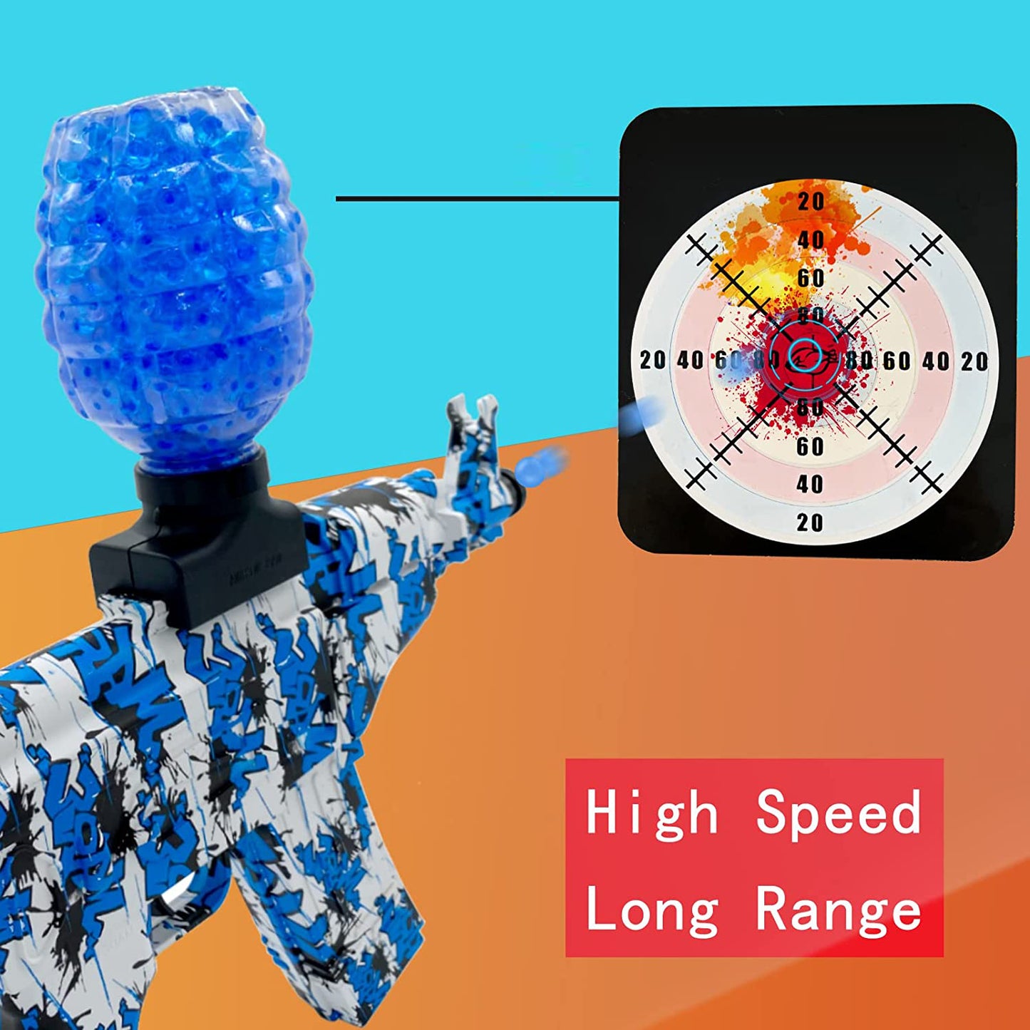 Pistola de chorro de Gel eléctrica AK47, pistola de juguete, pistola de Bola De Agua automática con 15000 hidrogel, pistolas de juego de tiro al aire libre para regalo de niños