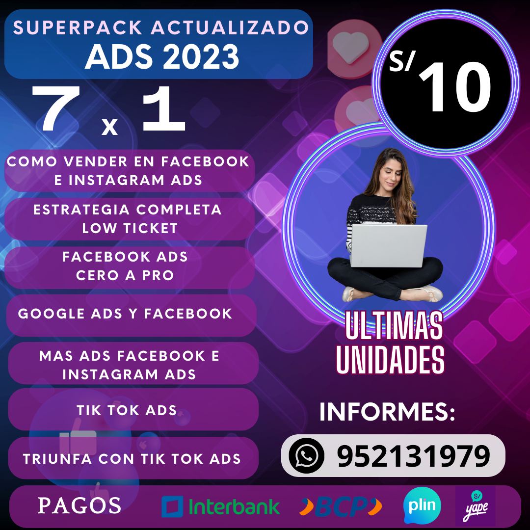COMO VENDER POR FACEBOOK,INSTAGRAM Y TIK TOK ADS