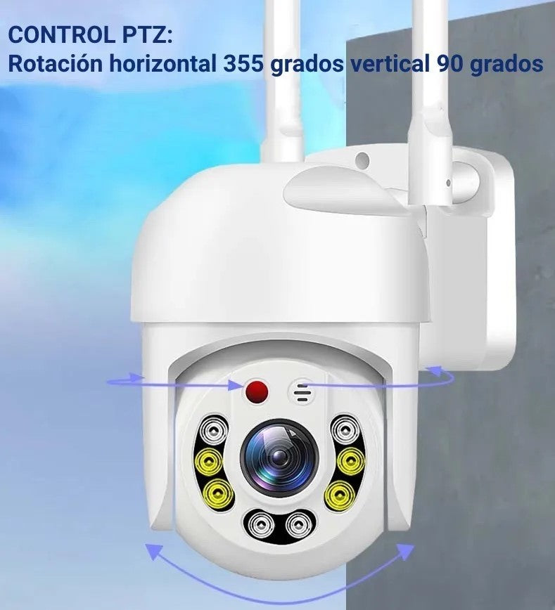 Cámara Seguridad 360°, para Interiores y Exteriores