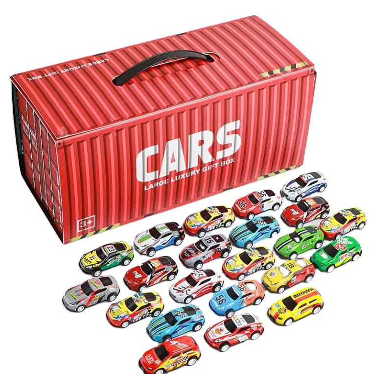 SET DE 48 CARRITOS METÁLICOS EN CONTENEDOR EXHIBIDOR